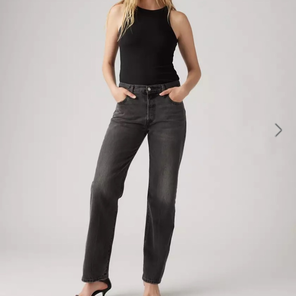 Levi’s 501 90’s Fit Black Denim Straight Leg Relaxed Jeans